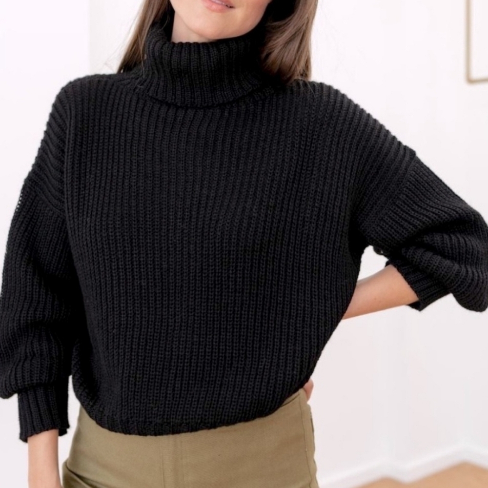 Laude The Label (Tribe Alive) Chunky Ethically Sourced Alpaca Crop Sweater EUC